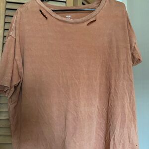 Distressed Oversized Tee